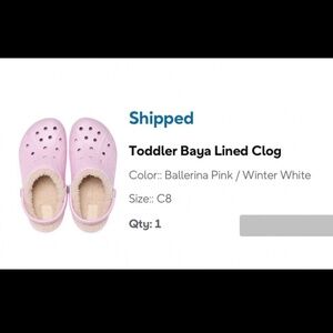 Girls Toddler lined Crocs